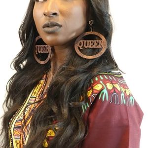 Wooden Earrings "Queen"